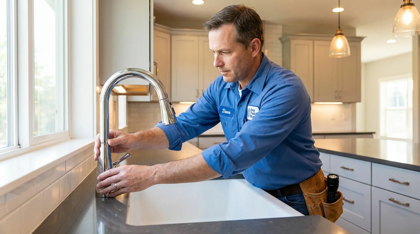Kitchen faucet installation by Johns Plumbing LLC in Brielle